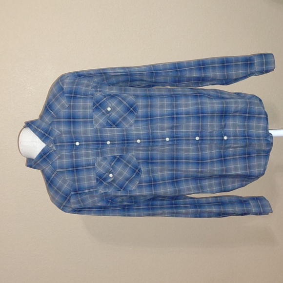 Men's American Eagle Vintage Fit Long Sleeve Pearl Snap Plaid Shirt Size… - Picture 1 of 6
